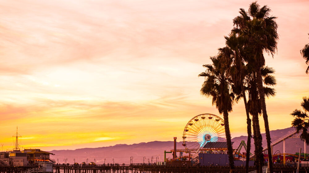California beautiful sunset in Santa Monica – Los Angeles